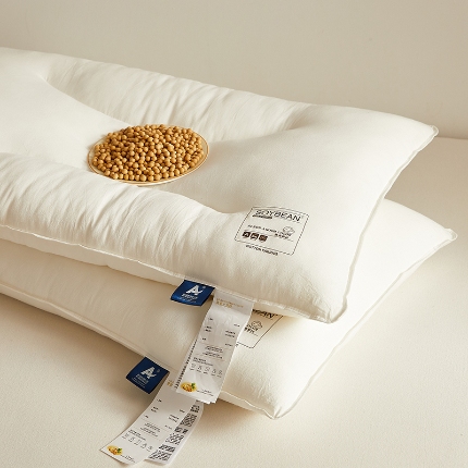 91家纺网 家纺一手货源 找家纺 （总）乐可 2024新款A类全棉黄金大豆枕 枕头枕芯