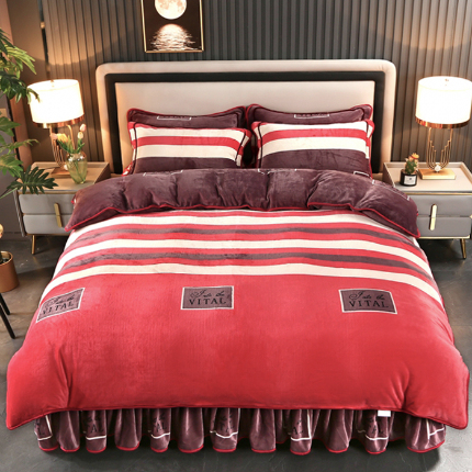 91家纺网 家纺一手货源 找家纺 （总）眠多宝 2024新款8-9斤直播爆款高克重牛奶绒法莱绒水晶绒金貂绒四件套