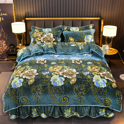 91家纺网 家纺一手货源 找家纺 （总）眠多宝 2024新款8-9斤直播爆款高克重牛奶绒法莱绒水晶绒金貂绒四件套