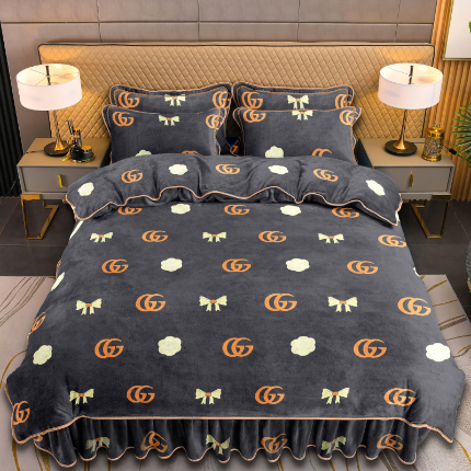 91家纺网 家纺一手货源 找家纺 （总）眠多宝 2024新款8-9斤直播爆款高克重牛奶绒法莱绒水晶绒金貂绒四件套