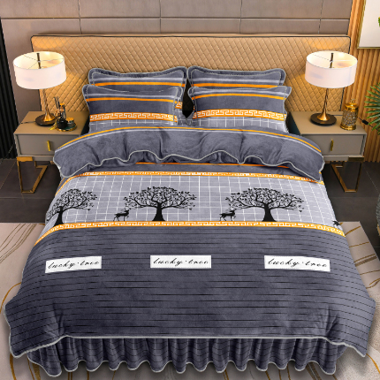 91家纺网 家纺一手货源 找家纺 （总）眠多宝 2024新款8-9斤直播爆款高克重牛奶绒法莱绒水晶绒金貂绒四件套