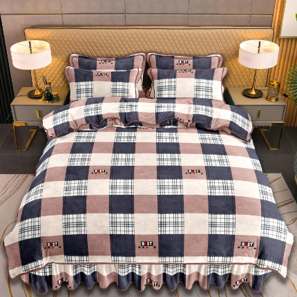 91家纺网 家纺一手货源 找家纺 （总）眠多宝 2024新款8-9斤直播爆款高克重牛奶绒法莱绒水晶绒金貂绒四件套