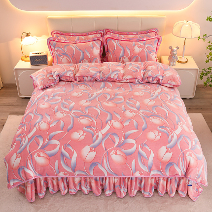 91家纺网 家纺一手货源 找家纺 （总）眠多宝 2024新款8-9斤直播爆款高克重牛奶绒法莱绒水晶绒金貂绒四件套