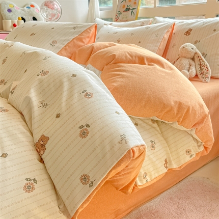 91家纺网 家纺一手货源 找家纺 （总）本制 2024新款全棉混纺磨毛系列四件套