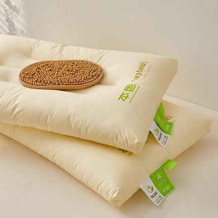 91家纺网 家纺一手货源 找家纺 （总）乐可 2024新款全棉本色大豆枕学生枕成人枕枕头枕芯