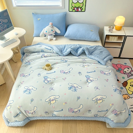 91家纺网 家纺一手货源 找家纺 （总）花满路 2024新款儿童三丽鸥迪士尼系列秋冬豆豆被冬被春秋被被子被芯
