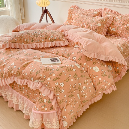 91家纺网 家纺一手货源 找家纺 (总) 铠畅 2025新款加厚牛奶绒床盖四件套