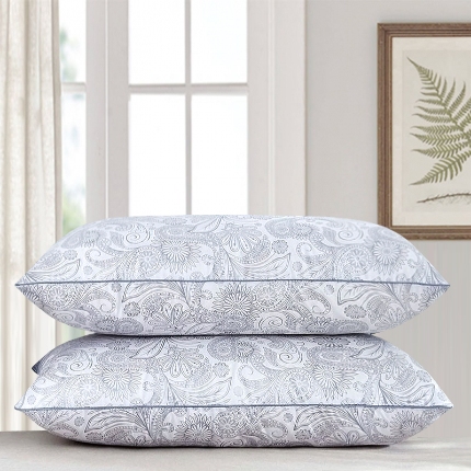 91家纺网 家纺一手货源 找家纺 （总）兴丝露枕芯 亲肤绗缝三线格枕芯 羽丝枕 舒适枕 中高枕 成人枕头 宿舍枕芯