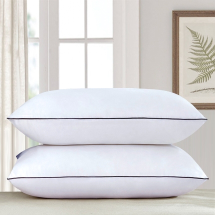 91家纺网 家纺一手货源 找家纺 （总）兴丝露枕芯 亲肤绗缝三线格枕芯 羽丝枕 舒适枕 中高枕 成人枕头 宿舍枕芯