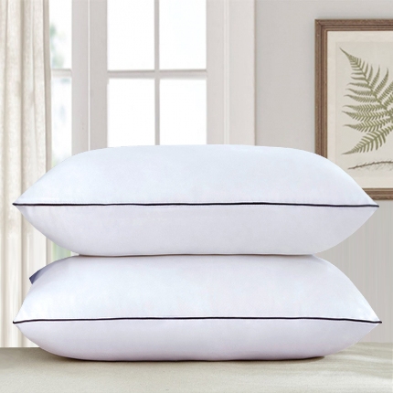 91家纺网 家纺一手货源 找家纺 （总）兴丝露枕芯 亲肤绗缝三线格枕芯 羽丝枕 舒适枕 中高枕 成人枕头 宿舍枕芯