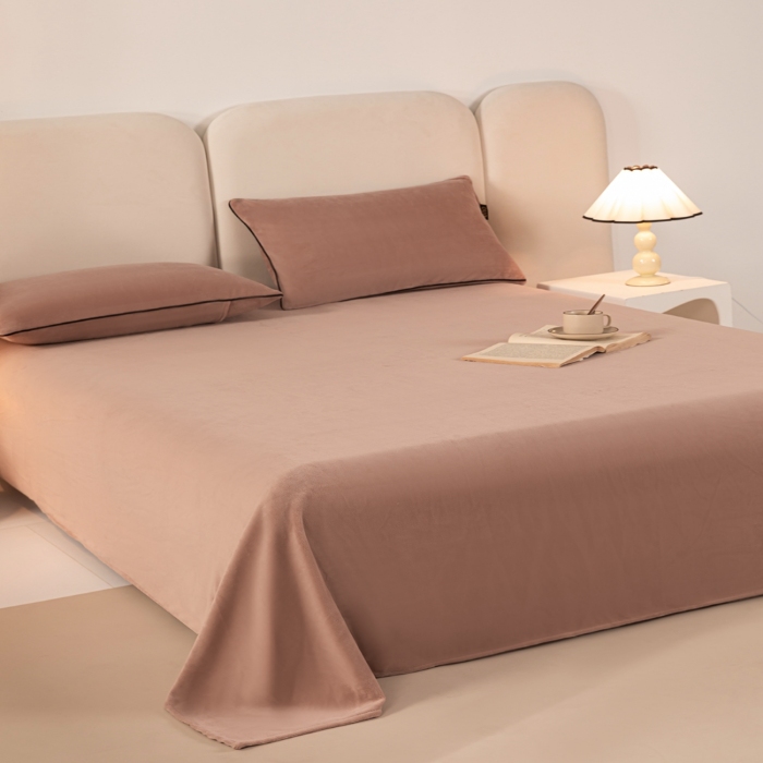 91家纺网 家纺一手货源 找家纺 （总）吾诺家居 2024 浅爱系列 牛奶绒单品 - 牛奶绒床单