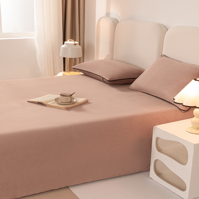 91家纺网 家纺一手货源 找家纺 （总）吾诺家居 2024 浅爱系列 牛奶绒单品 - 牛奶绒床单