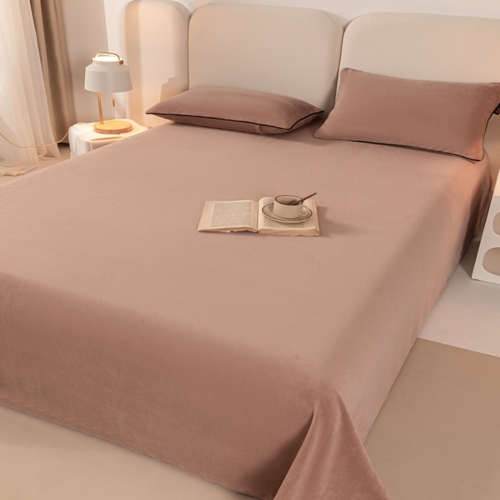 91家纺网 家纺一手货源 找家纺 （总）吾诺家居 2024 浅爱系列 牛奶绒单品 - 牛奶绒床单