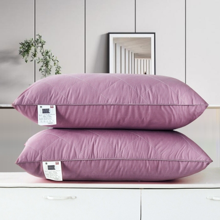 91家纺网 家纺一手货源 找家纺 兴丝露枕芯 全棉绗绣枕 A类全棉羽丝绒枕 枕头 高枕 中枕 低枕 全棉枕芯