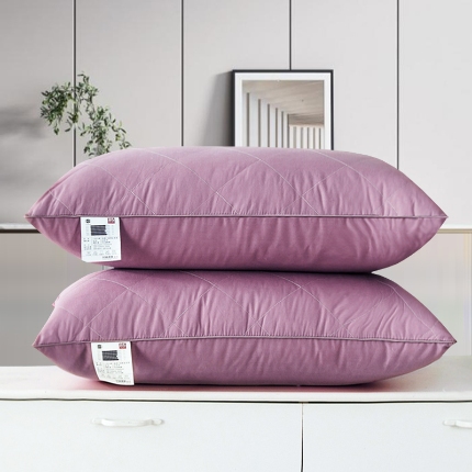 91家纺网 家纺一手货源 找家纺 兴丝露枕芯 全棉绗绣枕 A类全棉羽丝绒枕 枕头 高枕 中枕 低枕 全棉枕芯