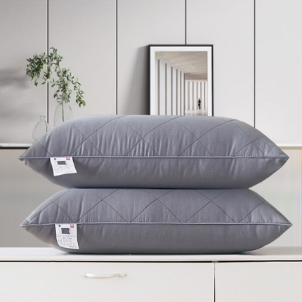 91家纺网 家纺一手货源 找家纺 兴丝露枕芯 全棉绗绣枕 A类全棉羽丝绒枕 枕头 高枕 中枕 低枕 全棉枕芯