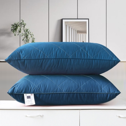 91家纺网 家纺一手货源 找家纺 兴丝露枕芯 全棉绗绣枕 A类全棉羽丝绒枕 枕头 高枕 中枕 低枕 全棉枕芯