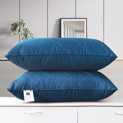 91家纺网 家纺一手货源 找家纺 兴丝露枕芯 全棉绗绣枕 A类全棉羽丝绒枕 枕头 高枕 中枕 低枕 全棉枕芯