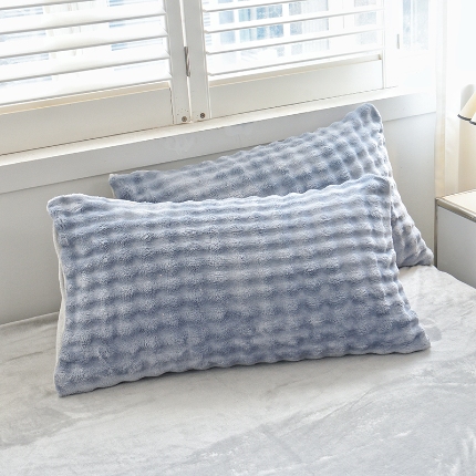 91家纺网 家纺一手货源 找家纺 （总）兔绒枕头套法兰绒枕套牛奶绒枕头套48/74一对