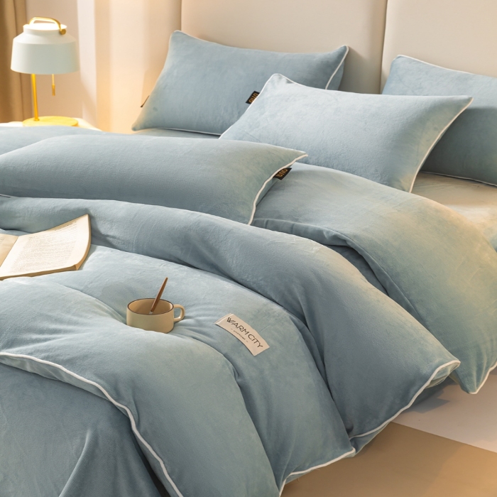 91家纺网 家纺一手货源 找家纺 （总）吾诺家居 2024 可拆洗牛奶绒冬被被子被芯 二合一被芯