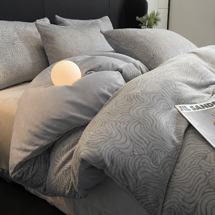 91家纺网 家纺一手货源 找家纺 （总）经年 2025新款 独家花型 牛奶绒四件套 跑量直播款  - 诗野