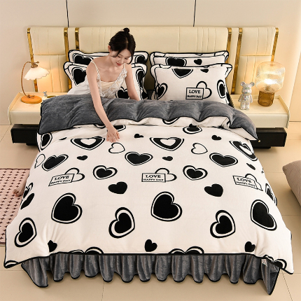 91家纺网 家纺一手货源 找家纺 （总2）绒耀 2025新款高克重8.5斤小包边牛奶绒四件套保暖四件套直播爆款电商爆款