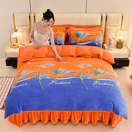 91家纺网 家纺一手货源 找家纺 （总2）绒耀 2025新款高克重8.5斤小包边牛奶绒四件套保暖四件套直播爆款电商爆款