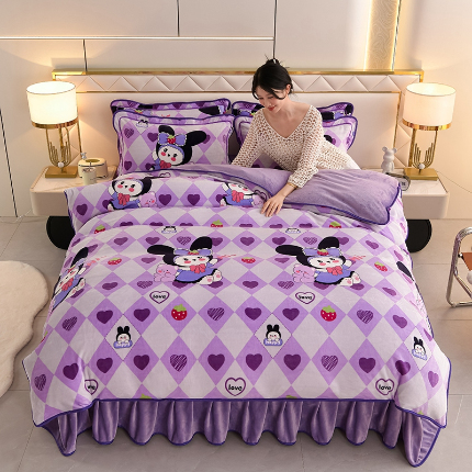 91家纺网 家纺一手货源 找家纺 （总2）绒耀 2025新款高克重8.5斤小包边牛奶绒四件套保暖四件套直播爆款电商爆款