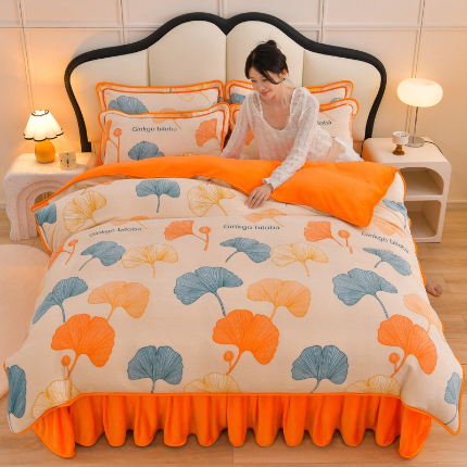 91家纺网 家纺一手货源 找家纺 （总2）绒耀 2025新款高克重8.5斤小包边牛奶绒四件套保暖四件套直播爆款电商爆款