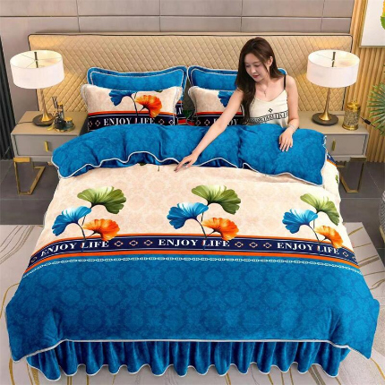 91家纺网 家纺一手货源 找家纺 （总2）绒耀 2025新款高克重8.5斤小包边牛奶绒四件套保暖四件套直播爆款电商爆款