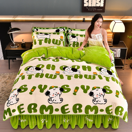 91家纺网 家纺一手货源 找家纺 （总2）绒耀 2025新款高克重8.5斤小包边牛奶绒四件套保暖四件套直播爆款电商爆款