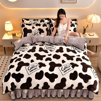 91家纺网 家纺一手货源 找家纺 （总2）绒耀 2025新款高克重8.5斤小包边牛奶绒四件套保暖四件套直播爆款电商爆款