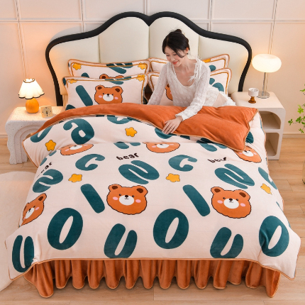 91家纺网 家纺一手货源 找家纺 （总2）绒耀 2025新款高克重8.5斤小包边牛奶绒四件套保暖四件套直播爆款电商爆款