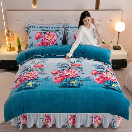 91家纺网 家纺一手货源 找家纺 （总2）绒耀 2025新款高克重8.5斤小包边牛奶绒四件套保暖四件套直播爆款电商爆款