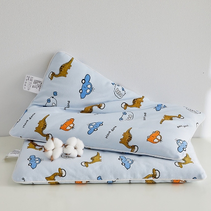 91家纺网 家纺一手货源 找家纺 （总）乐可 2024新款A类全棉双层纱卡通儿童棉花枕35*50cm 枕头枕芯