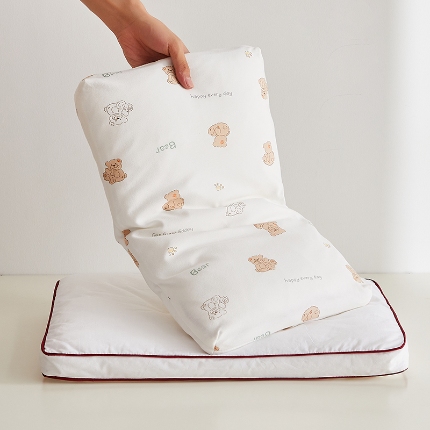 91家纺网 家纺一手货源 找家纺 （总）乐可 2024新款A类全棉儿童枕学生枕内外套可拆洗 枕头枕芯