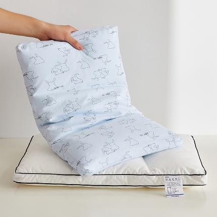 91家纺网 家纺一手货源 找家纺 （总）乐可 2024新款A类全棉儿童枕学生枕内外套可拆洗 枕头枕芯