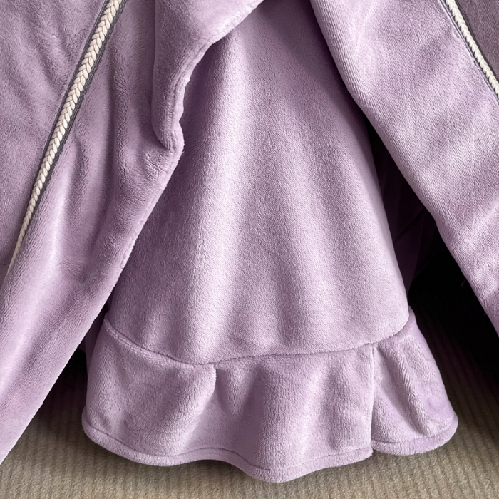 91家纺网 家纺一手货源 找家纺 露梦家纺 2025新款加厚保暖牛奶绒刺绣四件套 梵奢-罗兰紫