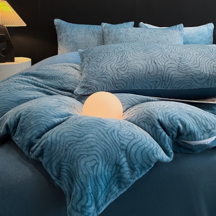 91家纺网 家纺一手货源 找家纺 （总）2025新款 独家花型 牛奶绒四件套 跑量直播款 - 诗野