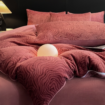 91家纺网 家纺一手货源 找家纺 （总）2025新款 独家花型 牛奶绒四件套 跑量直播款 - 诗野