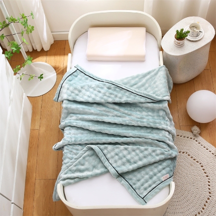 91家纺网 家纺一手货源 找家纺 （总）2024新款双层正反一样小泡泡牛奶绒毛毯多功能盖毯泡泡绒毯子法兰绒毯