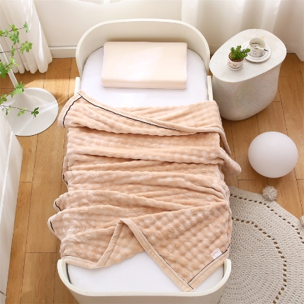 91家纺网 家纺一手货源 找家纺 （总）2024新款双层正反一样小泡泡牛奶绒毛毯多功能盖毯泡泡绒毯子法兰绒毯