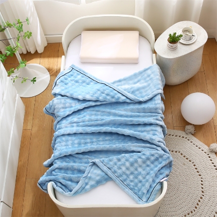 91家纺网 家纺一手货源 找家纺 （总）2024新款双层正反一样小泡泡牛奶绒毛毯多功能盖毯泡泡绒毯子法兰绒毯