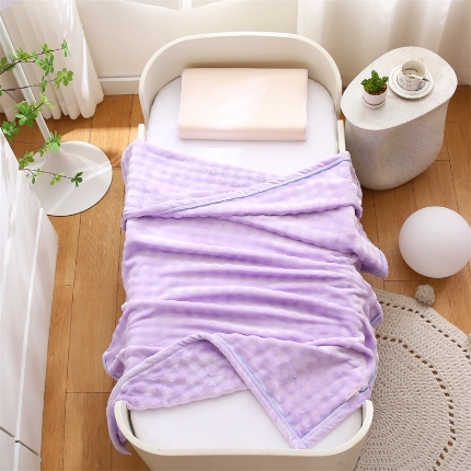 91家纺网 家纺一手货源 找家纺 （总）2024新款双层正反一样小泡泡牛奶绒毛毯多功能盖毯泡泡绒毯子法兰绒毯