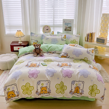 91家纺网 家纺一手货源 找家纺 （总）梦卓家纺 新款直播加厚植物羊绒四件套高克重磨毛跨境四件套 大量现货