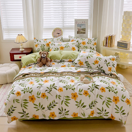 91家纺网 家纺一手货源 找家纺 梦卓家纺 2025新款直播加厚植物羊绒四件套高克重磨毛跨境四件套 大量现货花枝蔓