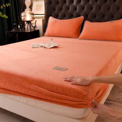 91家纺网 家纺一手货源 找家纺 （总）518家纺 2025新款220克牛奶绒纯色系列床笠可定制绒床笠单床笠 