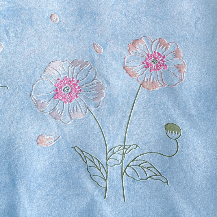 91家纺网 家纺一手货源 找家纺 （总）【苏东来】高端韩版花边加厚少女心法式公主风大版花卉牛奶绒刺绣贴布绣四件套小清新兔毛绒法莱绒床盖被套床单床裙款