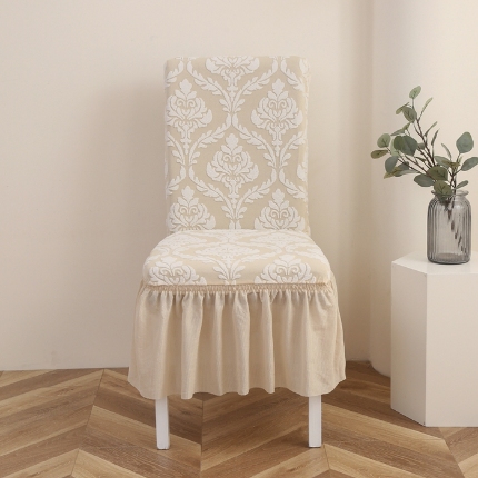 91家纺网 家纺一手货源 找家纺 （总）连体椅套阳离子提花裙边款（跨境外贸专供）