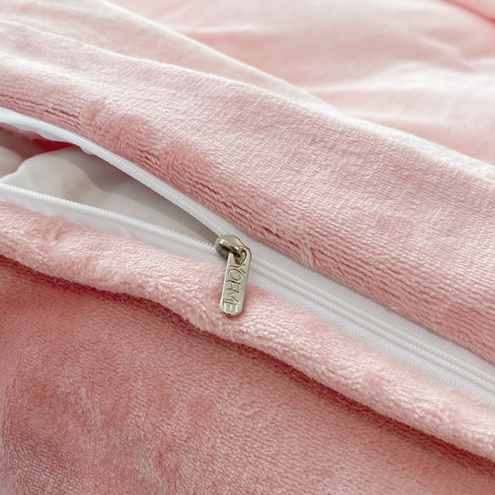 91家纺网 家纺一手货源 找家纺 （总）2025秋冬230g9斤全消光牛奶绒双拼绣花四件套绒宽边被套高端轻奢山茶花系列